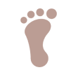 お子様それぞれに合わせた足型